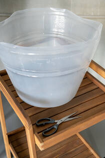 Plastic Pot Inserts, Transp. Ø35x25